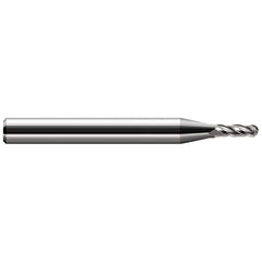 Harvey Tool - 0.027" Diam, 0.081" LOC, 4 Flute Solid Carbide Ball End Mill - Exact Industrial Supply