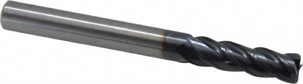 Guhring - 1/4", 4 Flute, Single End, Solid Carbide, 0.031" Corner Radius End Mill - 2-1/2" OAL, 35/38° Helix, Right Hand Flute, 3/4" LOC, Right Hand Cut - Makers Industrial Supply