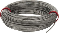 Value Collection - 1/16" Diam, Aircraft Cable - 480 Lb Breaking Strength, 7 x 7 Strand Core - Makers Industrial Supply