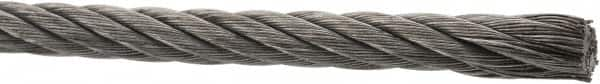 Value Collection - 1/4" Diam, Aircraft Cable - 5,300 Lb Breaking Strength, 6 x 37 IWRC - Makers Industrial Supply