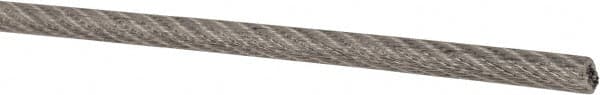 Value Collection - 1/8" x 3/32" Diam, Aircraft Cable - 920 Lb Breaking Strength, 7 x 7 Strand Core, Vinyl Coating - Makers Industrial Supply