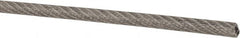 Value Collection - 1/8" x 3/32" Diam, Aircraft Cable - 920 Lb Breaking Strength, 7 x 7 Strand Core, Vinyl Coating - Makers Industrial Supply