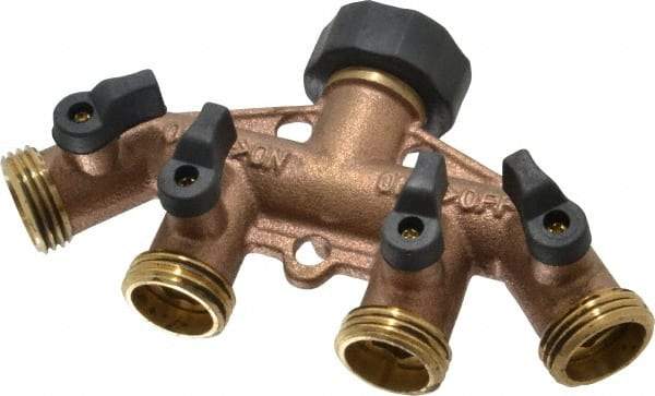 Midwest Control - 3/4 NH Garden Hose Coupler - Brass, Female Swivel Nut to Male Hose Connector - Makers Industrial Supply