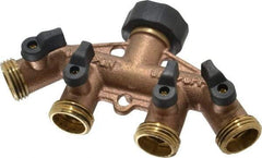 Midwest Control - 3/4 NH Garden Hose Coupler - Brass, Female Swivel Nut to Male Hose Connector - Makers Industrial Supply