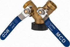 Midwest Control - 3/4 NH Garden Hose Coupler - Brass, Female Swivel Nut to Male Hose Connector - Makers Industrial Supply