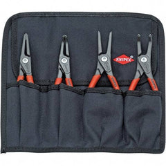 Knipex - 4 Piece Snap Ring Plier Set - Comes in Tool Roll - Makers Industrial Supply