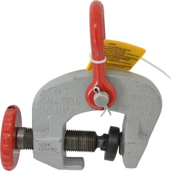 Campbell - 6,000 Lbs. Load Capacity SAC Clamp - 2 Inch Max Grip and 2.125 Inch Thick - Makers Industrial Supply