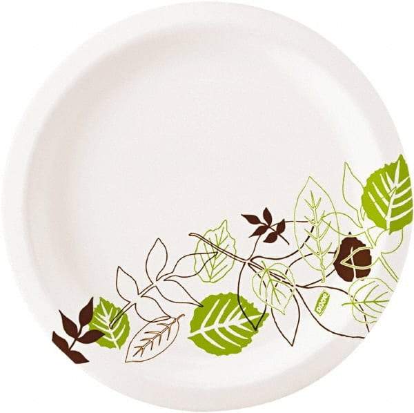 Dixie - Pathways Soak-Proof Shield Mediumweight Paper Plates, 6 7/8" - Green, Burgundy - Makers Industrial Supply