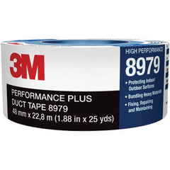 3M - 54.8m x 144mm x 12.1 mil Blue Polyethylene Cloth Duct Tape - Makers Industrial Supply