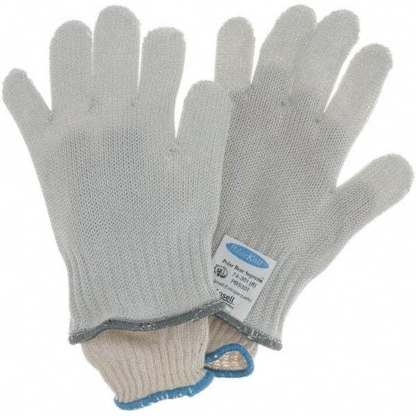 Ansell - Size XS, ANSI Cut Lvl 5, Abrasion Lvl 3, Cut Resistant Gloves - White - Makers Industrial Supply