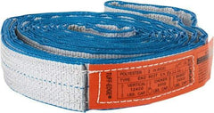 Lift-All - 10' Long x 2" Wide, 12,400 Lb Vertical Capacity, 2 Ply, Nylon Web Sling - 9,900 Lb Choker Capacity - Makers Industrial Supply