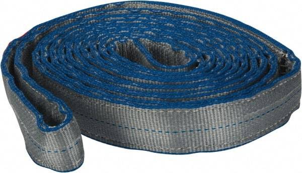 Lift-All - 12' Long x 2" Wide, 12,400 Lb Vertical Capacity, 2 Ply, Nylon Web Sling - 9,900 Lb Choker Capacity - Makers Industrial Supply