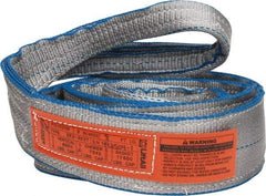 Lift-All - 8' Long x 3" Wide, 8,600 Lb Vertical Capacity, 2 Ply, Polyester Web Sling - 6,900 Lb Choker Capacity - Makers Industrial Supply