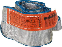 Lift-All - 4' Long x 4" Wide, 11,500 Lb Vertical Capacity, 2 Ply, Polyester Web Sling - 9,200 Lb Choker Capacity - Makers Industrial Supply