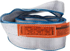 Lift-All - 6' Long x 4" Wide, 11,500 Lb Vertical Capacity, 2 Ply, Polyester Web Sling - 9,200 Lb Choker Capacity - Makers Industrial Supply