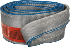 Lift-All - 8' Long x 4" Wide, 11,500 Lb Vertical Capacity, 2 Ply, Polyester Web Sling - 9,200 Lb Choker Capacity - Makers Industrial Supply