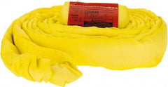 Lift-All - 10' Long x 1-3/4" Wide, Polyester Web Sling - 6,700 Lb Choker Capacity, 1-1/8" Diam Chain, Yellow - Makers Industrial Supply