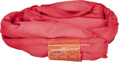 Lift-All - 8' Long x 2" Wide, Polyester Web Sling - 10,600 Lb Choker Capacity, 1-3/8" Diam Chain, Red - Makers Industrial Supply