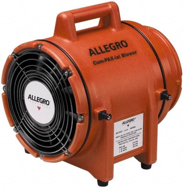 Allegro - 8" Inlet, Electric AC Axial Blower - 0.33 hp, 900 CFM, Explosion Proof, 115 Max Voltage Rating - Makers Industrial Supply