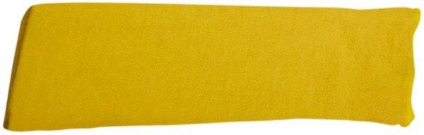 PRO-SAFE - Size Universal, Yellow Kevlar Cut Resistant Sleeve - 12" Long Sleeve, Cut Resistance Level 4, Elastic Opening at Both Ends - Makers Industrial Supply