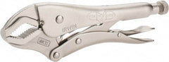 Irwin - 10" OAL Curved Jaw Locking Pliers - 3/4" Jaw Width, 2-1/4" Jaw Depth, 1-7/8" Jaw Opening, Standard Handle - Makers Industrial Supply