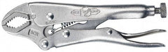 Irwin - 5" OAL Curved Jaw Locking Pliers - 3/4" Jaw Width, 2-1/4" Jaw Depth, 1-1/2" Jaw Opening, Standard Handle - Makers Industrial Supply