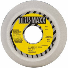 Tru-Maxx - 5" Diam, 1-3/4" Hole Size, 1-3/4" Overall Thickness, 60 Grit, Type 11 Tool & Cutter Grinding Wheel - Medium Grade, Aluminum Oxide, J Hardness, 4,585 RPM - Makers Industrial Supply