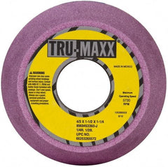 Tru-Maxx - 4" Diam, 1-1/4" Hole Size, 1-3/4" Overall Thickness, 60 Grit, Type 11 Tool & Cutter Grinding Wheel - Medium Grade, Aluminum Oxide, J Hardness, 5,730 RPM - Makers Industrial Supply