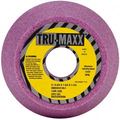 Tru-Maxx - 5" Diam, 1-1/4" Hole Size, 1-3/4" Overall Thickness, 46 Grit, Type 11 Tool & Cutter Grinding Wheel - Coarse Grade, Aluminum Oxide, I Hardness, 4,585 RPM - Makers Industrial Supply