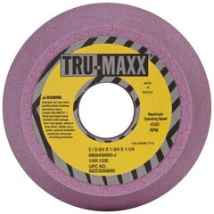 Tru-Maxx - 5" Diam, 1-1/4" Hole Size, 1-3/4" Overall Thickness, 60 Grit, Type 11 Tool & Cutter Grinding Wheel - Medium Grade, Aluminum Oxide, J Hardness, 4,585 RPM - Makers Industrial Supply