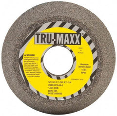 Tru-Maxx - 5" Diam, 1-1/4" Hole Size, 1-3/4" Overall Thickness, 46 Grit, Type 11 Tool & Cutter Grinding Wheel - Coarse Grade, Aluminum Oxide, J Hardness, 4,585 RPM - Makers Industrial Supply