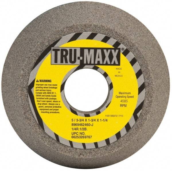 Tru-Maxx - 5" Diam, 1-1/4" Hole Size, 1-3/4" Overall Thickness, 60 Grit, Type 11 Tool & Cutter Grinding Wheel - Medium Grade, Aluminum Oxide, J Hardness, 4,585 RPM - Makers Industrial Supply