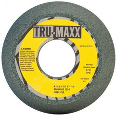 Tru-Maxx - 4" Diam, 1-1/4" Hole Size, 1-1/2" Overall Thickness, 100 Grit, Type 11 Tool & Cutter Grinding Wheel - Fine Grade, Silicon Carbide, I Hardness, 5,730 RPM - Makers Industrial Supply