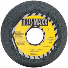 Tru-Maxx - 5" Diam, 1-1/4" Hole Size, 1-3/4" Overall Thickness, 60 Grit, Type 11 Tool & Cutter Grinding Wheel - Medium Grade, Aluminum Oxide, I Hardness, 4,585 RPM - Makers Industrial Supply