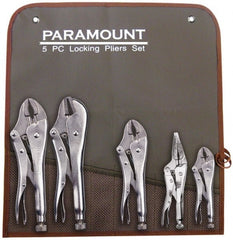 Paramount - 5 Piece Locking Plier Set - Makers Industrial Supply