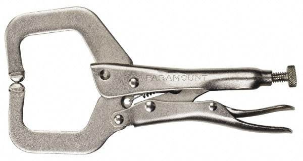 Paramount - 11" OAL C-Clamp Locking Pliers - 2-5/8" Jaw Depth, 3-3/8" Jaw Opening, Standard Handle - Makers Industrial Supply