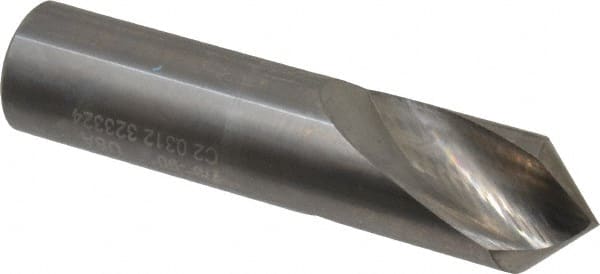 Accupro - 7/8" Body Diam, 90°, 4" OAL, Solid Carbide Spotting Drill - Makers Industrial Supply