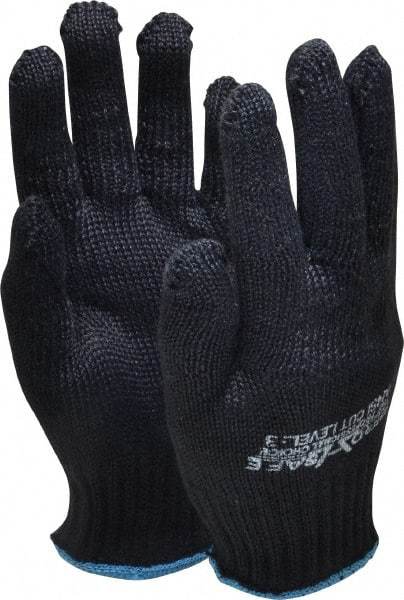 PRO-SAFE - Size S (7), ANSI Cut Lvl 3, Kevlar Cut Resistant Gloves - Knit Wrist, Black, Paired - Makers Industrial Supply