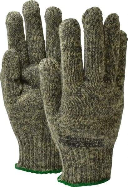 PRO-SAFE - Size M (8), ANSI Cut Lvl 4, ATA/Steel Cut Resistant Gloves - Knit Wrist, Green, Paired - Makers Industrial Supply