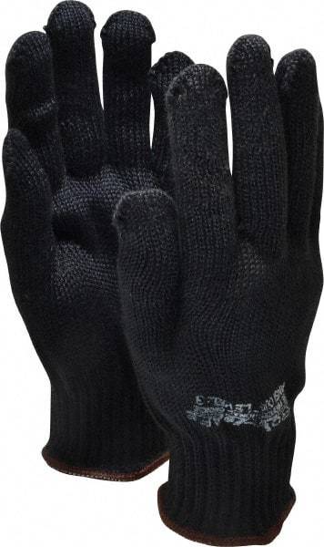 PRO-SAFE - Size L (9), ANSI Cut Lvl 3, Kevlar Cut Resistant Gloves - Knit Wrist, Black, Paired - Makers Industrial Supply