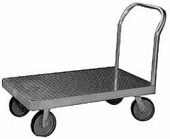 Magliner - 2,000 Lb Capacity Aluminum Platform Truck - Aluminum Deck, 36" OAW - Makers Industrial Supply