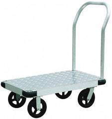 Value Collection - 2,000 Lb Capacity Aluminum Platform Truck - Aluminum Deck, 24" OAW - Makers Industrial Supply