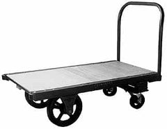 Fairbanks - 2,800 Lb Capacity Steel Platform Truck - Hardwood Deck, 30" OAW - Makers Industrial Supply