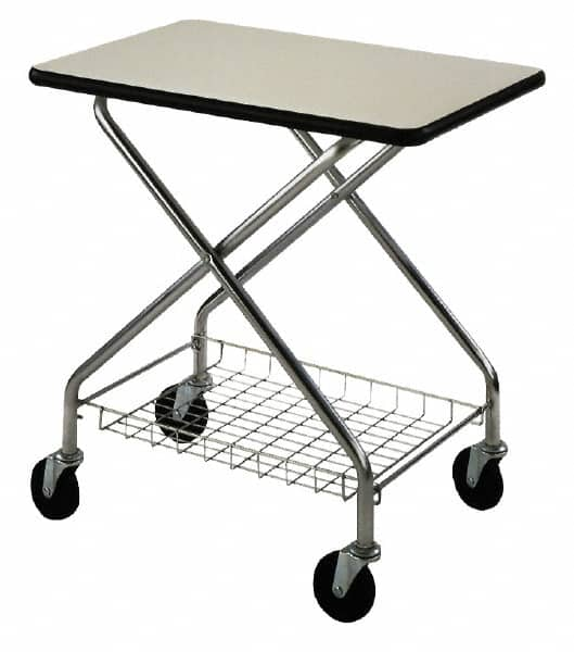 Wesco Industrial Products - 200 Lb Capacity, 19" Wide x 28" Long x 28-3/4" High Foldaway Table Top Cart - 1 Shelf, Steel, Swivel Casters - Makers Industrial Supply