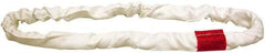 Lift-All - 9' Long x 2-1/8" Wide, Polyester Web Sling - 13,400 Lb Choker Capacity, 1-3/8" Diam Chain, White - Makers Industrial Supply