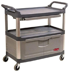 Rubbermaid - 300 Lb Capacity, 20" Wide x 40-5/8" Long x 37-13/16" High Instrument Cart - 2 Shelf, Plastic - Makers Industrial Supply