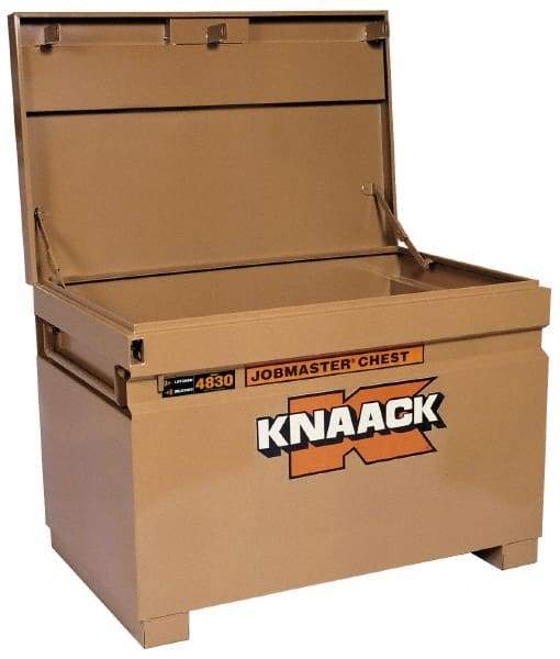 Knaack - 48" Wide x 30" Deep x 34-1/4" High Job Site Box - Steel, Tan - Makers Industrial Supply