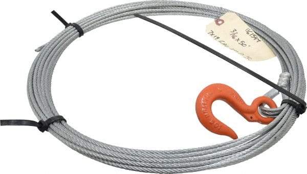 Lift-All - 3/16" Diameter x 50' Length Winch Cable - Makers Industrial Supply