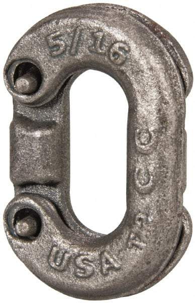 Campbell - Clear Carbon Steel Connecting Link - 5/16" Diameter, 2,000 Lb Load Limit - Makers Industrial Supply