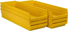 Akro-Mils - 23-5/8" Deep, Yellow Hopper Shelf Bin - 4" High x 8-3/8" Wide x 23-5/8" Long - Makers Industrial Supply